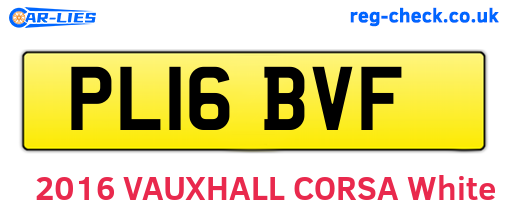 PL16BVF are the vehicle registration plates.