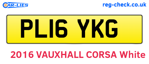 PL16YKG are the vehicle registration plates.