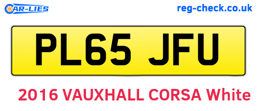 PL65JFU are the vehicle registration plates.