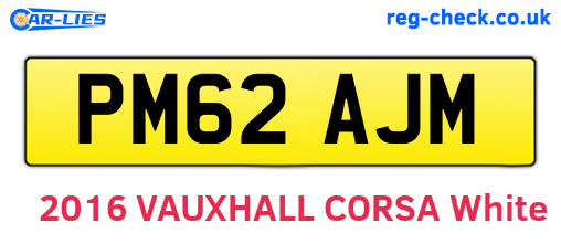 PM62AJM are the vehicle registration plates.