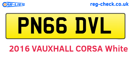PN66DVL are the vehicle registration plates.
