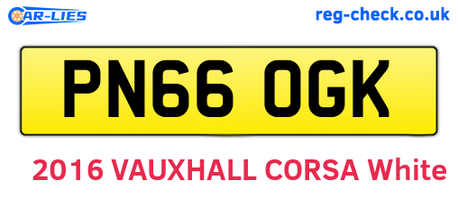 PN66OGK are the vehicle registration plates.