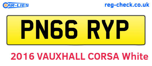 PN66RYP are the vehicle registration plates.