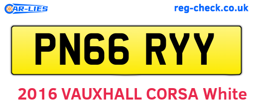 PN66RYY are the vehicle registration plates.