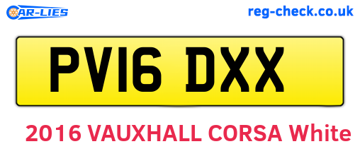 PV16DXX are the vehicle registration plates.
