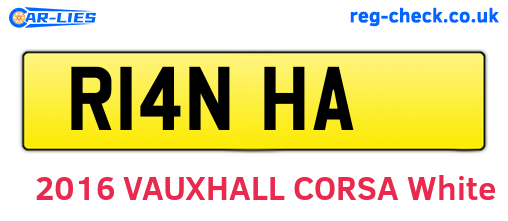 R14NHA are the vehicle registration plates.