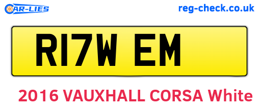 R17WEM are the vehicle registration plates.