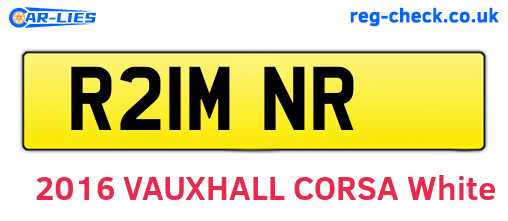 R21MNR are the vehicle registration plates.