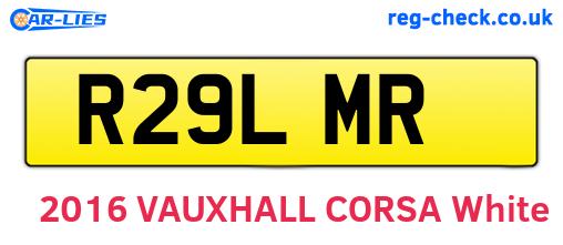 R29LMR are the vehicle registration plates.
