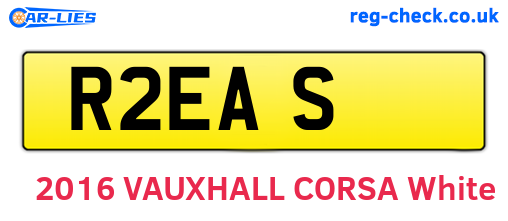 R2EAS are the vehicle registration plates.