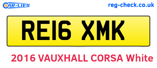 RE16XMK are the vehicle registration plates.