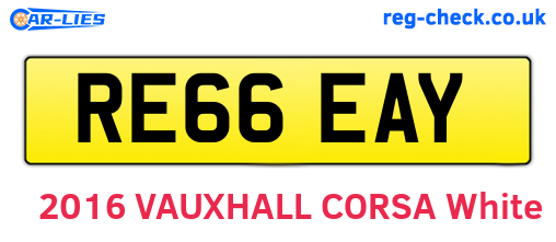 RE66EAY are the vehicle registration plates.