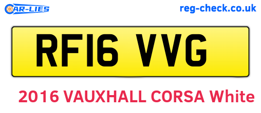 RF16VVG are the vehicle registration plates.