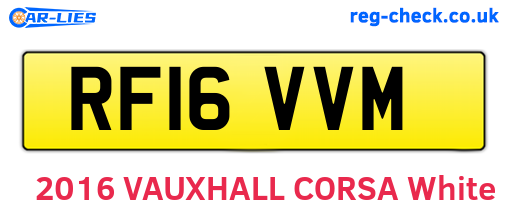 RF16VVM are the vehicle registration plates.