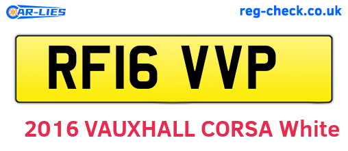 RF16VVP are the vehicle registration plates.