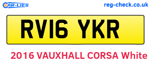 RV16YKR are the vehicle registration plates.