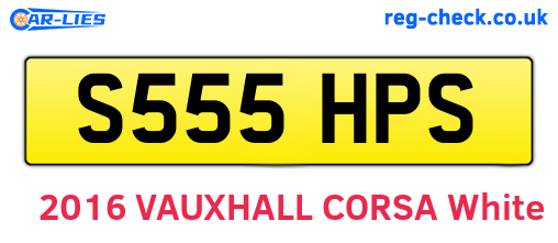 S555HPS are the vehicle registration plates.