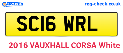 SC16WRL are the vehicle registration plates.