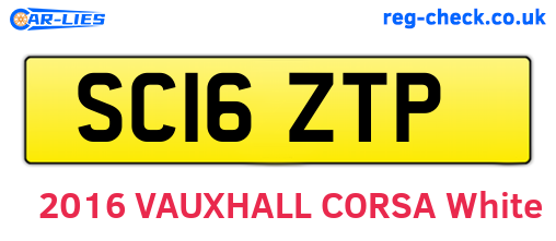 SC16ZTP are the vehicle registration plates.