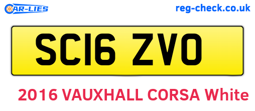SC16ZVO are the vehicle registration plates.