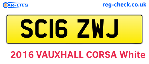 SC16ZWJ are the vehicle registration plates.