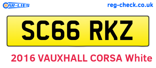 SC66RKZ are the vehicle registration plates.