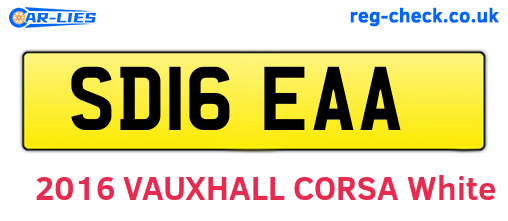SD16EAA are the vehicle registration plates.