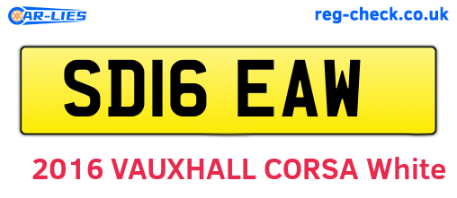 SD16EAW are the vehicle registration plates.