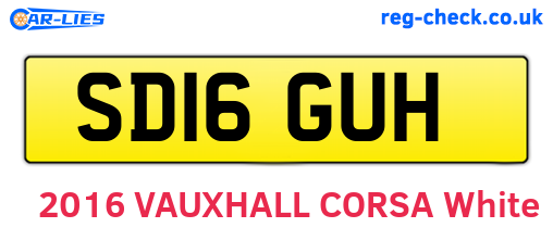 SD16GUH are the vehicle registration plates.