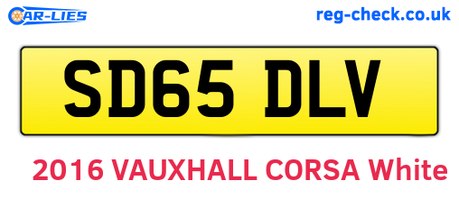 SD65DLV are the vehicle registration plates.