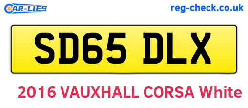 SD65DLX are the vehicle registration plates.