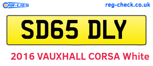 SD65DLY are the vehicle registration plates.
