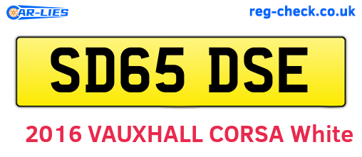 SD65DSE are the vehicle registration plates.
