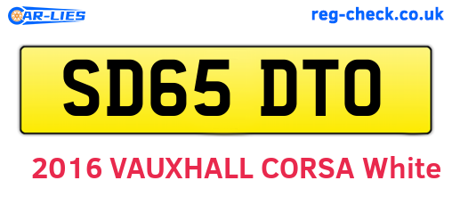 SD65DTO are the vehicle registration plates.