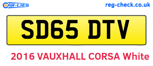 SD65DTV are the vehicle registration plates.