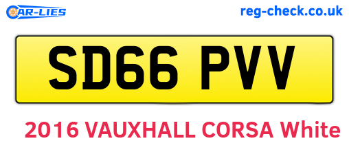 SD66PVV are the vehicle registration plates.