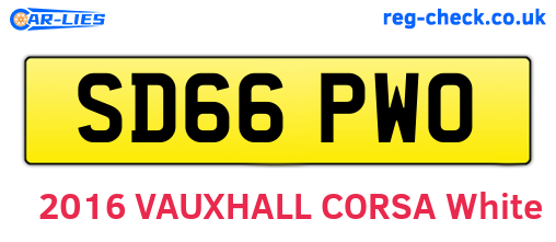 SD66PWO are the vehicle registration plates.