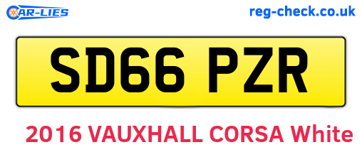 SD66PZR are the vehicle registration plates.