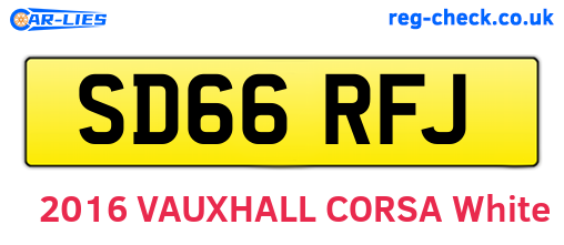 SD66RFJ are the vehicle registration plates.