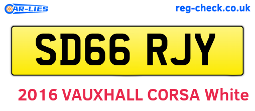 SD66RJY are the vehicle registration plates.