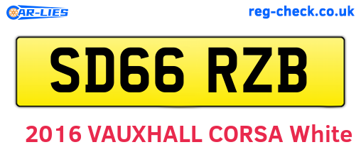 SD66RZB are the vehicle registration plates.