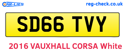 SD66TVY are the vehicle registration plates.