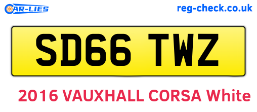 SD66TWZ are the vehicle registration plates.