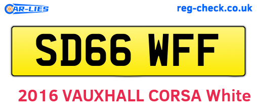 SD66WFF are the vehicle registration plates.