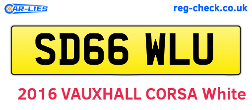 SD66WLU are the vehicle registration plates.
