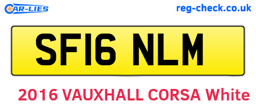 SF16NLM are the vehicle registration plates.
