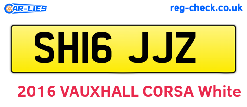 SH16JJZ are the vehicle registration plates.