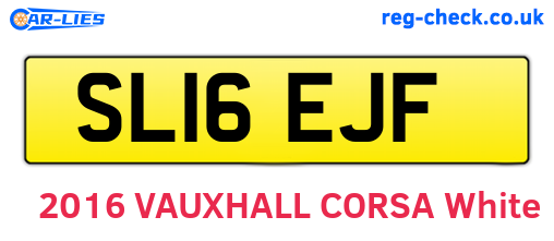 SL16EJF are the vehicle registration plates.