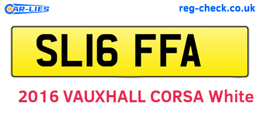 SL16FFA are the vehicle registration plates.