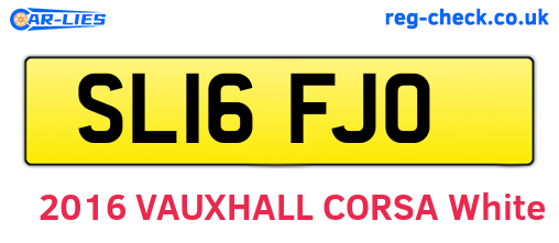 SL16FJO are the vehicle registration plates.
